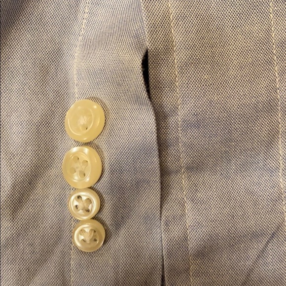 LANDS’ END CLASSIC BLUE LONG SLEEVE BUTTON DOWN DRESS SHIRT DRESS SHIRT - Picture 4 of 7